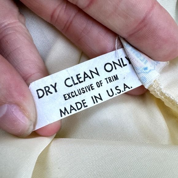 VTG JoEd Sophisticates Dress Size 12 Long Satin Sheer Romantic Elegant 60s Fairy - Picture 11 of 16